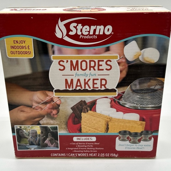 S'Mores Maker Red Campfire Kit Indoor / Outdoor Dishwasher Safe Family Fun - Picture 1 of 4